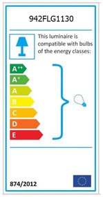 Fekete-fehér mennyezeti lámpa üveg búrával ø 15 cm Atmaca – Opviq lights