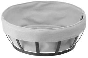 Fekete-szürke péksüteményes kosár textil béléssel, ø 22 cm - Hendi