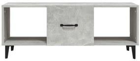 Betonszürke szerelt fa dohányzóasztal 102 x 50 x 40 cm