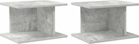 vidaXL Éjjeli asztal 2 pcs Beton Szürke 40 x 30 x 25 cm Faanyag