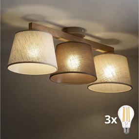 BRILAGI - LED felületre szerelt csillár LATTE 3xE27/15W/230V fenyő/mix