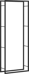 vidaXL matt fekete acél tűzifatartó 80x28x222 cm