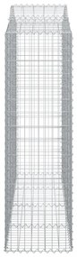 vidaXL 3 db íves horganyzott vas gabion kosár 200x50x160/180 cm