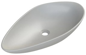CeraStyle OLIVE - PULTRA ültethető - Top Counter - porcelán mosdó - MATT SZÜRKE - 75 x 38 cm