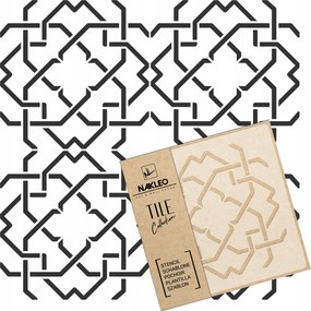 Festősablon Csempe Csempék Többször felhasználható 45x45cm Marokkói minta Mazara