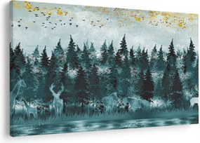 Kép - Állatok az erdőben (90x60 cm)