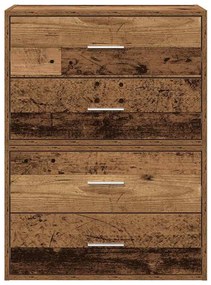 2 db antik fa szerelt fa szekrény 2 fiókkal 60 x 31 x 40 cm