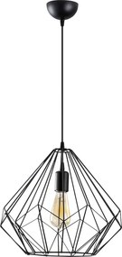 Diamond 703-S fekete vas függőlámpa, Ø37 cm