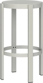 Világosszürke acél bárszék (ülésmagasság 65 cm) Doon – noo.ma