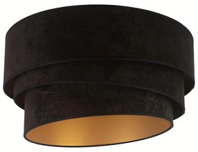 Duolla - Mennyezeti lámpa DEVON 1xE27/40W/230V átm. 45 cm fekete/arany