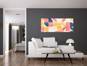 Kép - Absztrakció retro mintákkal (120x50 cm)