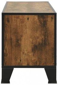 rusztikus barna fém és MDF TV-szekrény 105 x 36 x 47 cm
