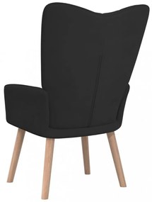 fekete bársony pihenőfotel