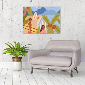 Üveg kép - Élvezd az életed (70x50 cm)