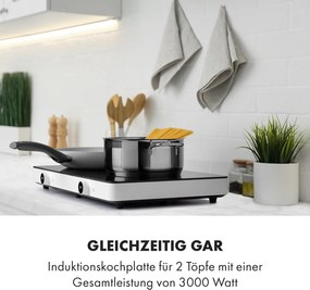 Klarstein FutureChef, indukciós főzőlap, 3000 W, 2 zóna