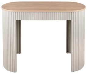 Bézs fém konzolasztal 40x100 cm Estriado – Leitmotiv