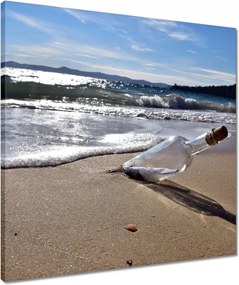 Vászonkép 50x50 Dugós üveg Térkép