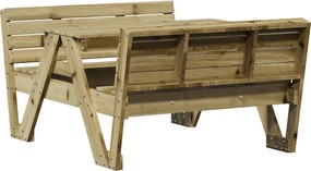 vidaXL impregnált fenyőfa piknikasztal gyerekeknek 88 x 122 x 58 cm