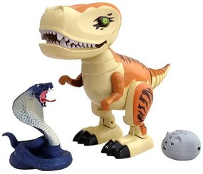 30 Cm Nagy Távirányítós T-rex Dinoszaurusz Szett Kígyóval