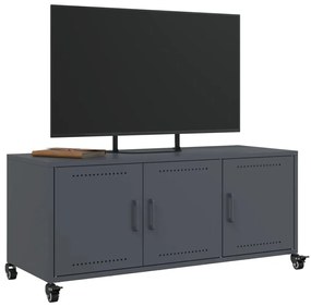 antracitszürke acél TV-szekrény 100,5 x 39 x 43,5 cm