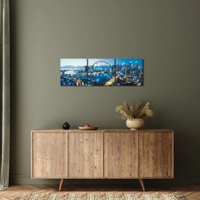 Kép - Városhálózat (órával) (90x30 cm)