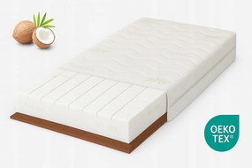 Kókusz Légáteresztő Matrac 80X170 fehér Aloe Vera közepesen kemény habszivacs