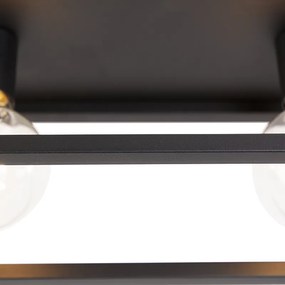 Ipari mennyezeti lámpa fekete 99,5 cm 4-lámpás - Cage