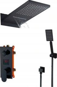 Süllyesztett Vízesés Kijelző Szett Matt Fekete