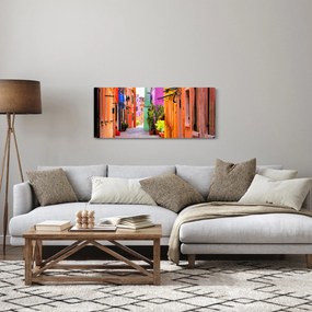 Színes olasz utca képe (120x50 cm)