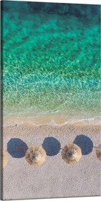 Vászonkép Tengerpart Pihenés Nyaralás Víz Hullámok 60x120 cm