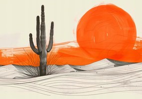 Poszter 100x70cm Saguaro kaktusz