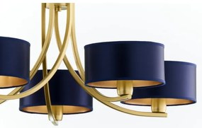 Jupiter 2094 - Láncos csillár ARTHUR 5xE27/15W/230V kék/arany