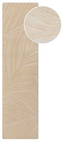 Bézs gyapjú futószőnyeg 60x230 cm Lino Leaf – Flair Rugs