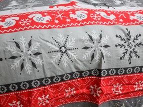 Flanel ágynemű SNOWY FOREST szürke Ágyneműhuzat mérete: 70 x 90 cm | 140 x 200 cm