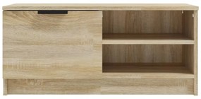 2 db sonoma-tölgy színű szerelt fa TV-szekrény 80x35x36,5 cm