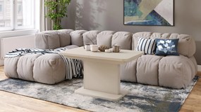 Mazzoni ASTON MINI-Z Bézs (Pezsgő) - MODERN NYITHATÓ EMELHETŐ DOHÁNYZÓASZTAL ÉTKEZŐASZTAL ÁTALAKÍTHATÓ ASZTAL