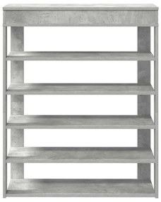 beton tölgy szerelt fa cipőtartó 80x30x98 cm