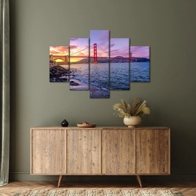 Kép a hídról napnyugtakor (150x105 cm)