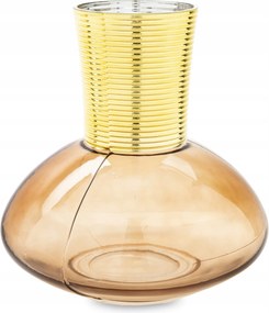 Váza Virágokhoz Üveg Modern Barna Arany Dísz 19,5 CM