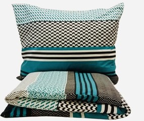 Lipsko türkiz flanel ágyneműhuzat 200x140cm+90x70cm TiaHome