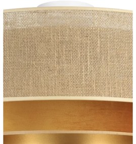 Mennyezeti lámpa SARTA 1xE27/60W/230V átm. 45 cm réz/juta