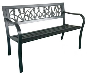 Kerti pad fém vázzal 125x53x77 cm (tulipán)