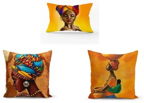 African Culture 3 db párnahuzat, 45 x 45 cm - Minimalist Cushion Covers