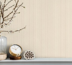 Bézs csíkos Vinil tapéta, dombornyomott