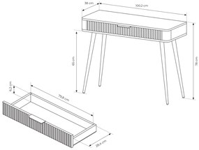 LM LANTE fésülködő asztal - bézs