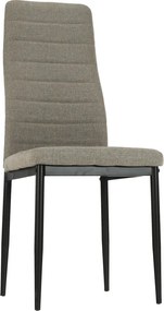 Étkezőszék, barna szövet/fekete fém, COLETA NOVA