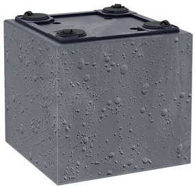 Prosperplast SIERRA SQUARE virágcserép ,beton effekt 38,5 cm antracit