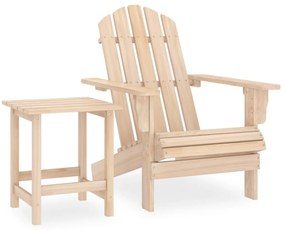vidaXL tömör fenyőfa kerti adirondack szék asztallal