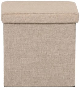 Tárolós Puff, Bézs Szövet. TAB-461 CRM2