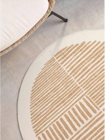 Krémszínű-natúr színű kerek kültéri-beltéri szőnyeg ø 200 cm Haringey Bounds – Ted Baker